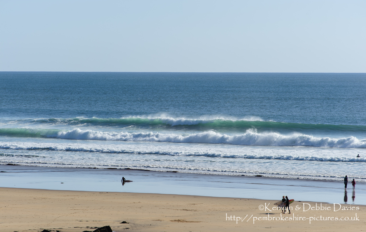 Freshwater West is a beach near Castlemartin, Pembrokeshire. It's approximately 0.75 miles long and is heavily used for surfing, strong currents mean it's not so good for swimming...